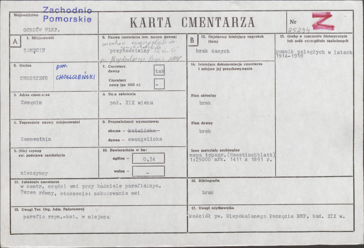Karta cmentarza, skan nr 1