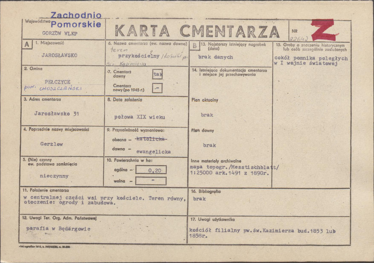 Karta cmentarza, skan nr 1