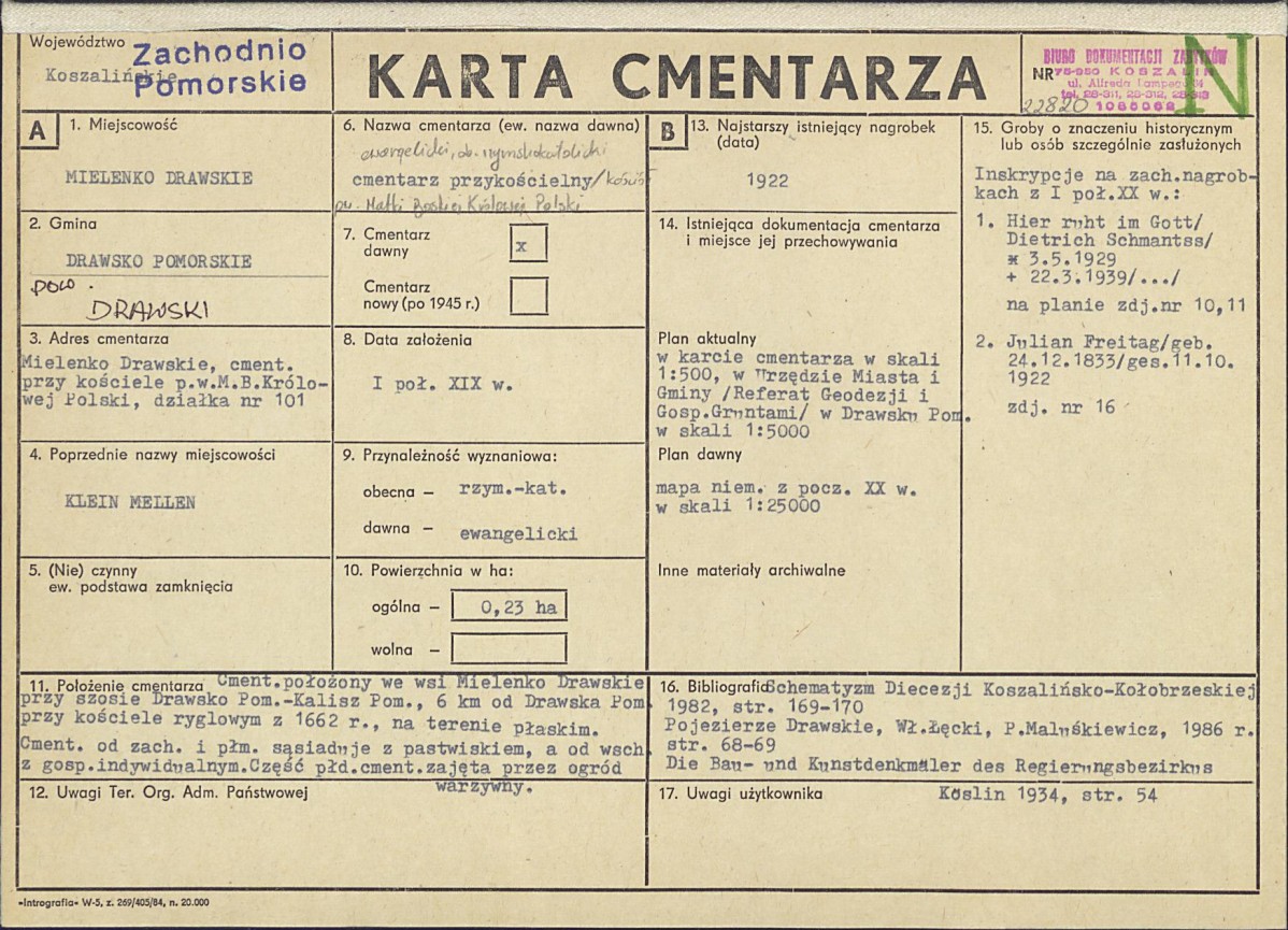 Karta cmentarza, skan nr 1