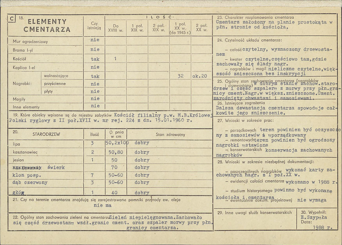 Karta cmentarza, skan nr 2