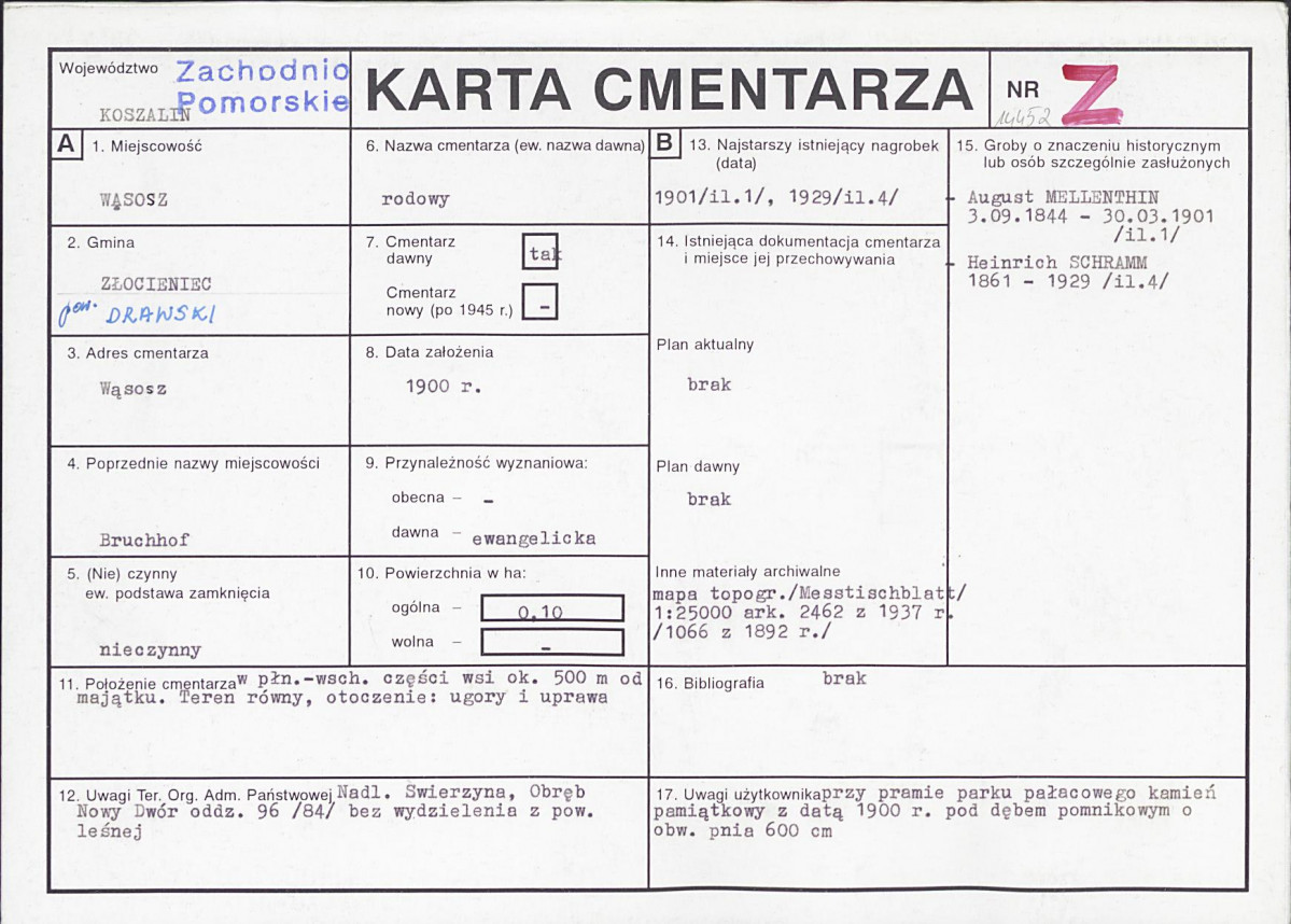 Karta cmentarza, skan nr 1
