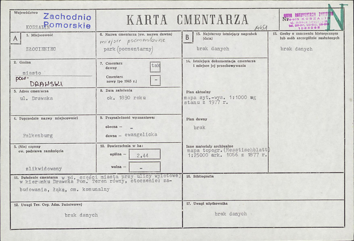 Karta cmentarza, skan nr 1
