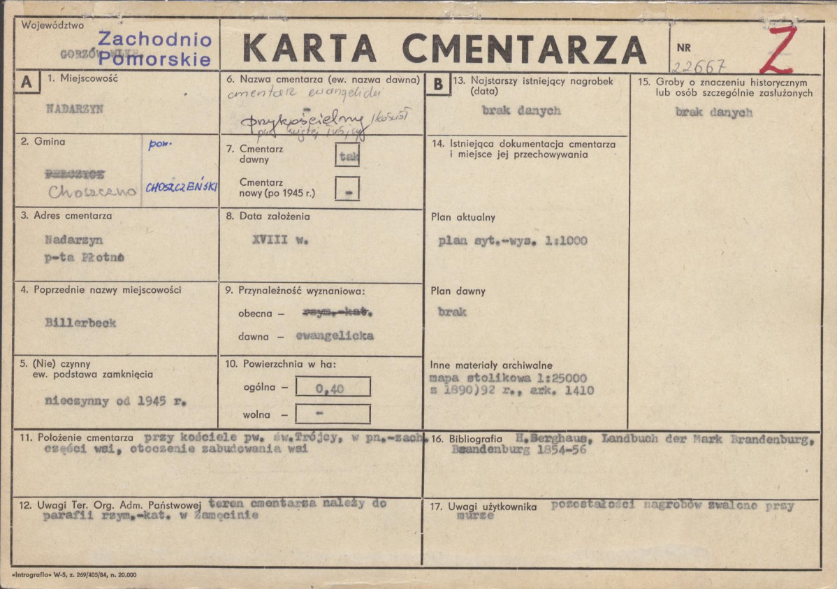 Karta cmentarza, skan nr 1