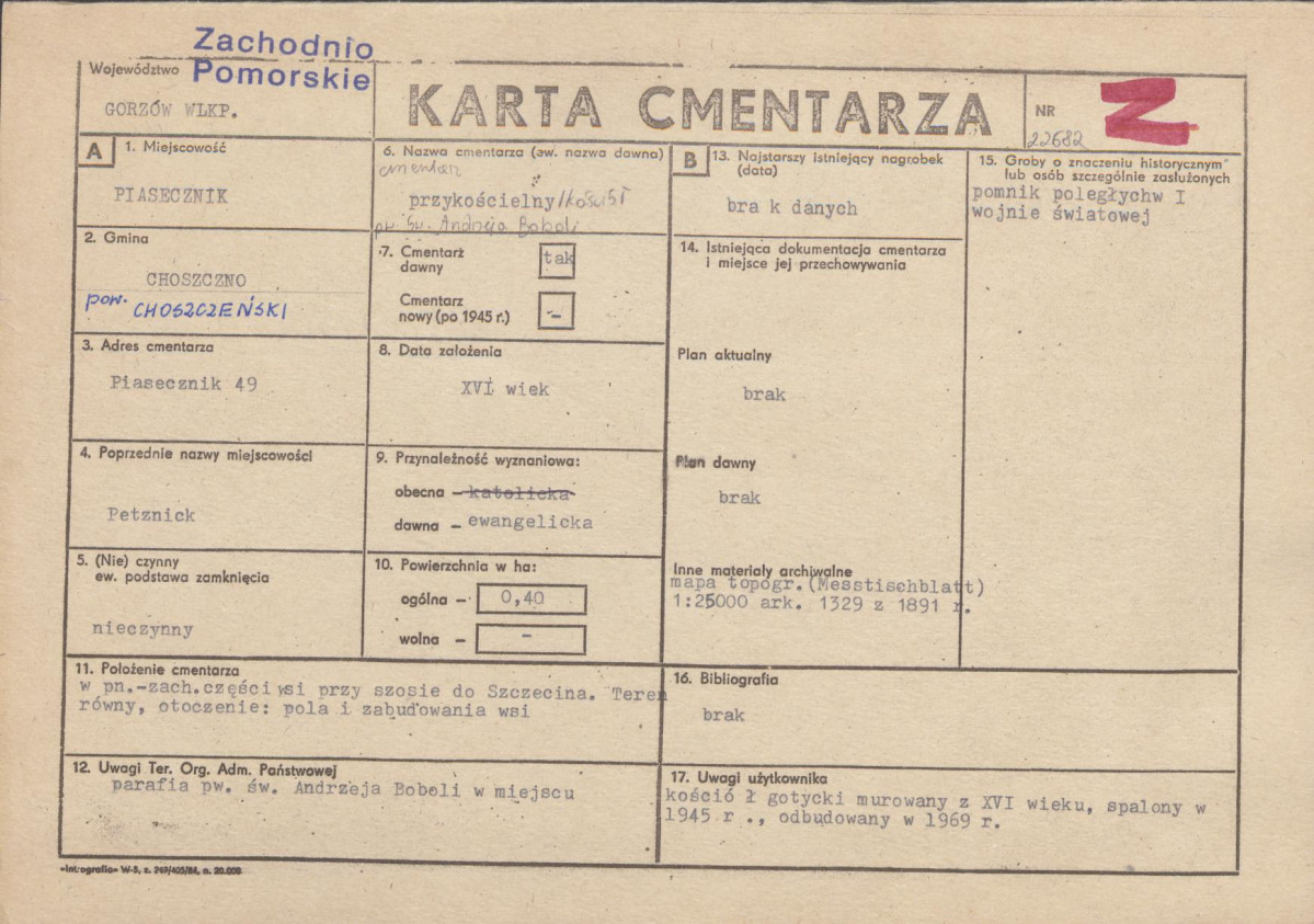 Karta cmentarza, skan nr 1