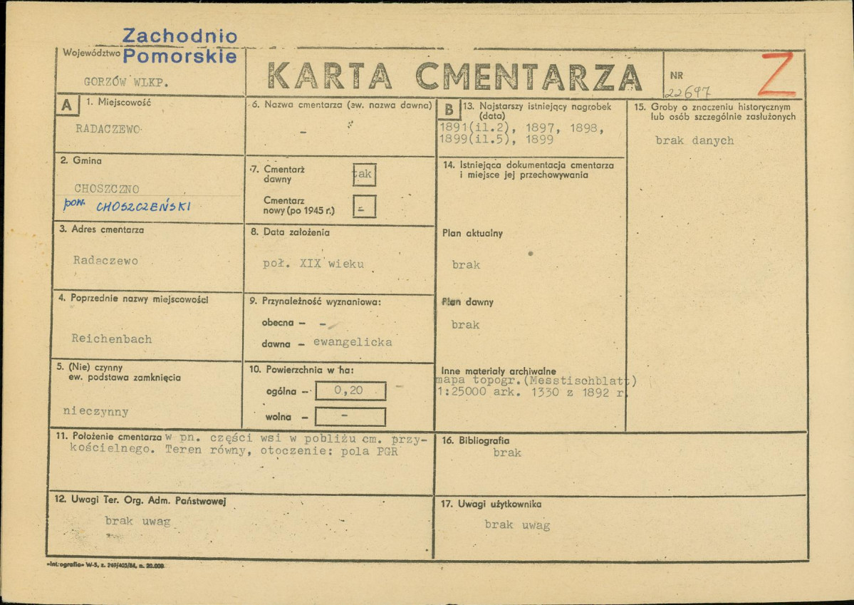 Karta cmentarza, skan nr 1