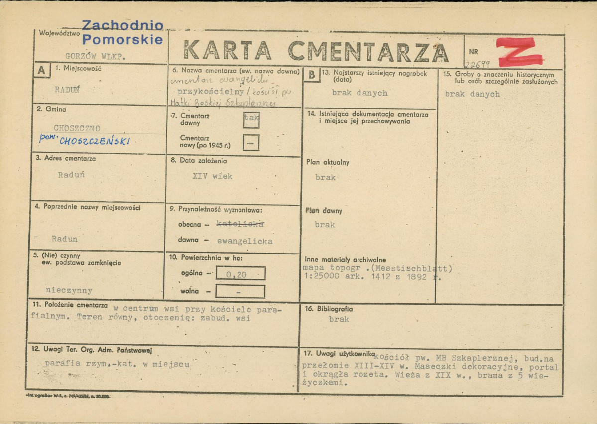 Karta cmentarza, skan nr 1