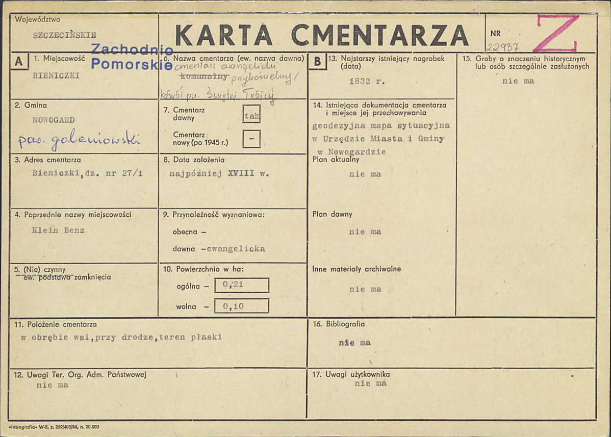 Karta cmentarza, skan nr 1