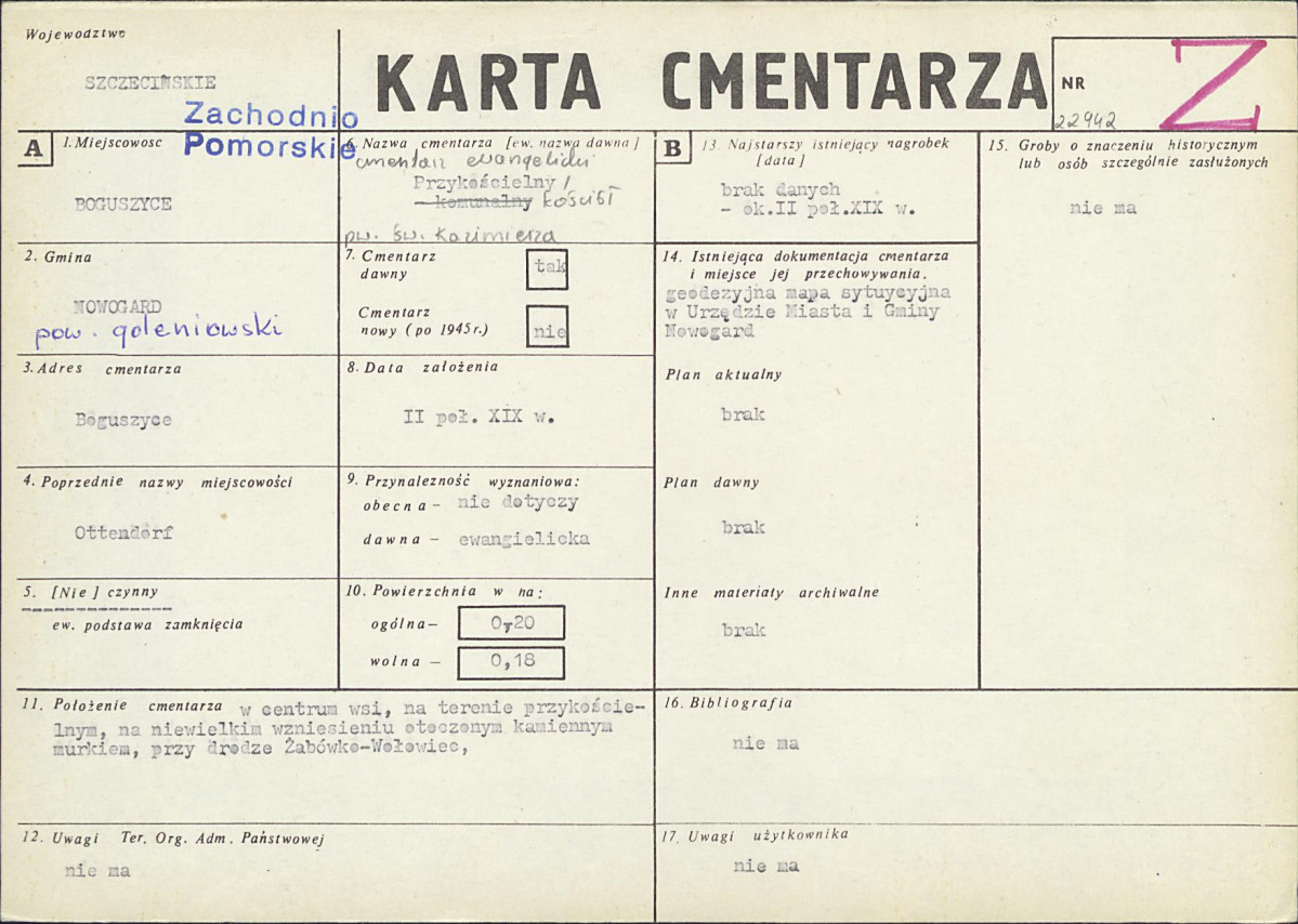 Karta cmentarza, skan nr 1
