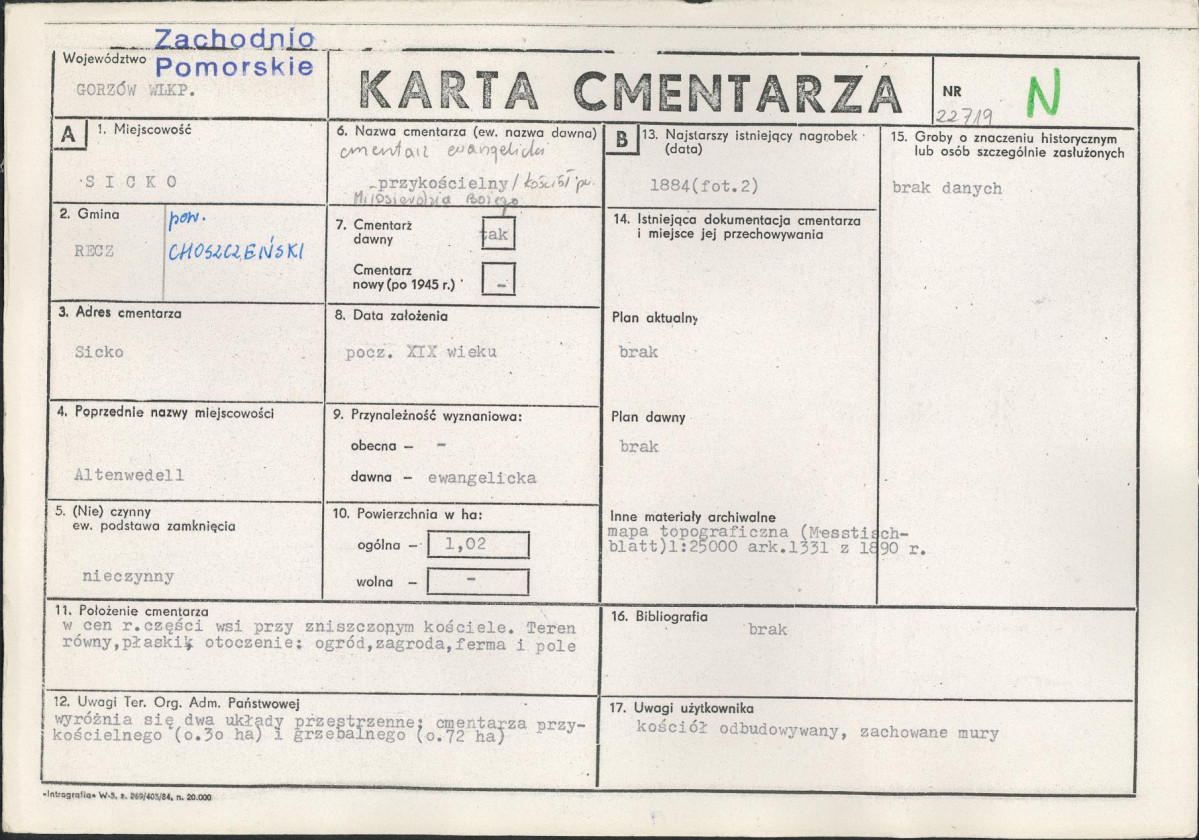 Karta cmentarza, skan nr 1