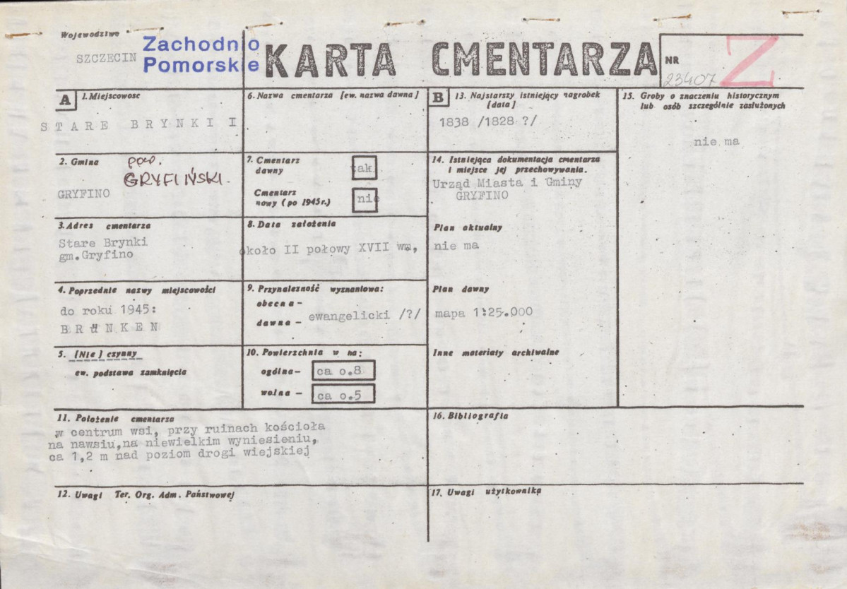 Karta cmentarza, skan nr 1