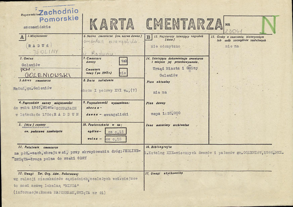Karta cmentarza, skan nr 1