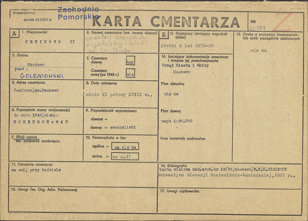 Karta cmentarza, skan nr 1