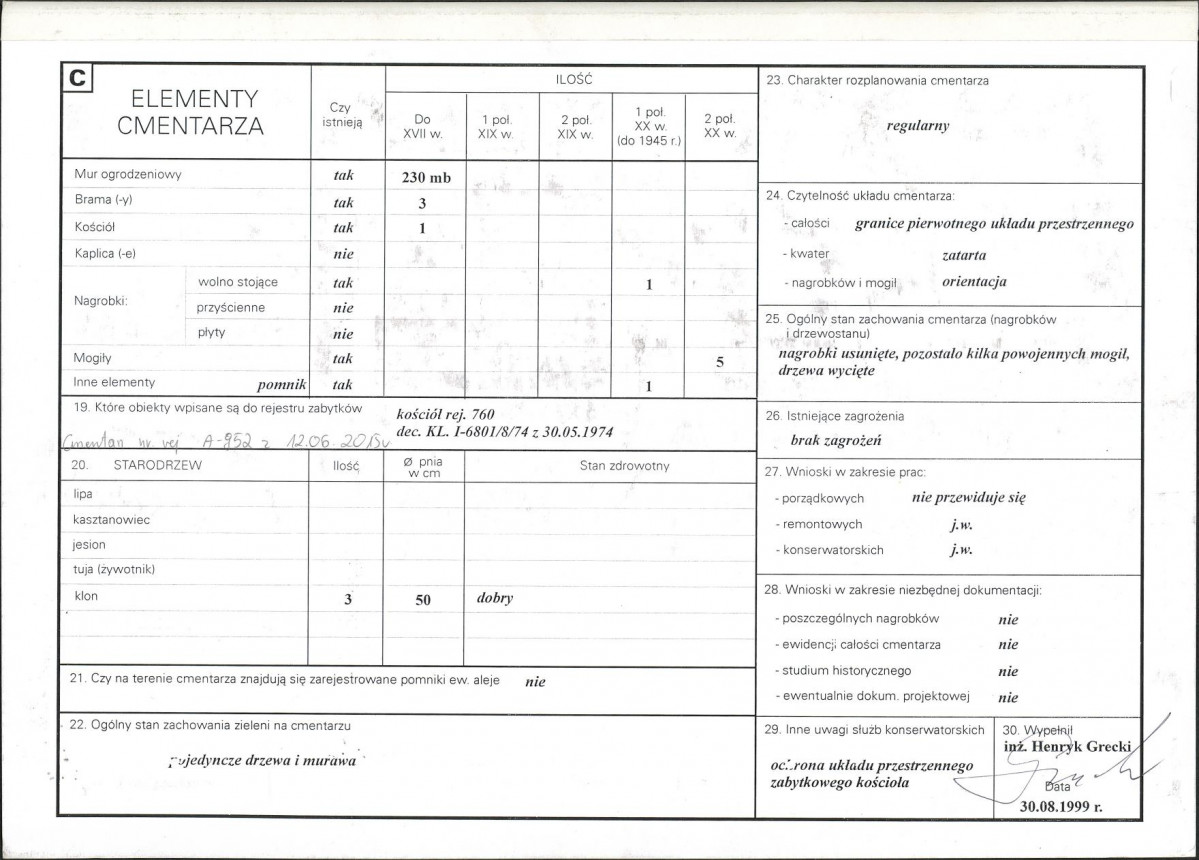 Karta cmentarza, skan nr 2