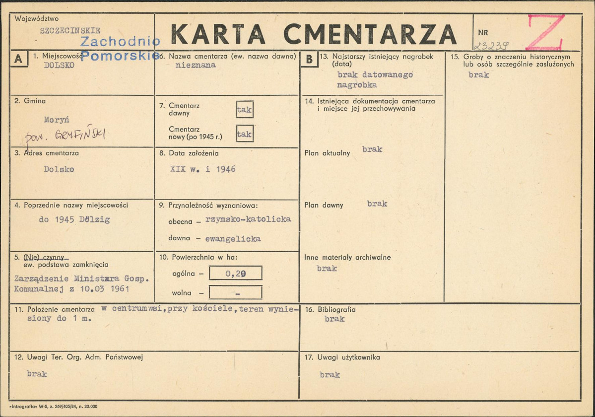Karta cmentarza, skan nr 1