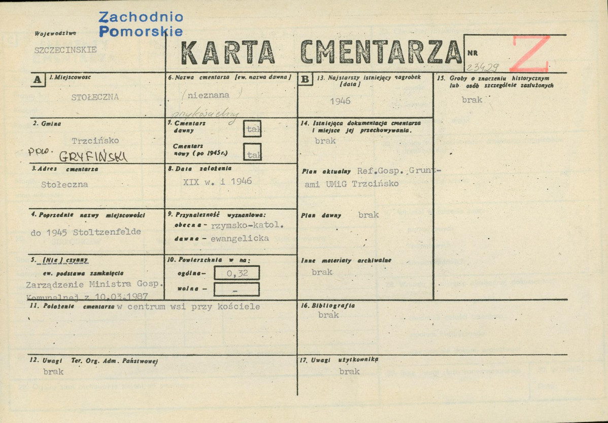 Karta cmentarza, skan nr 1