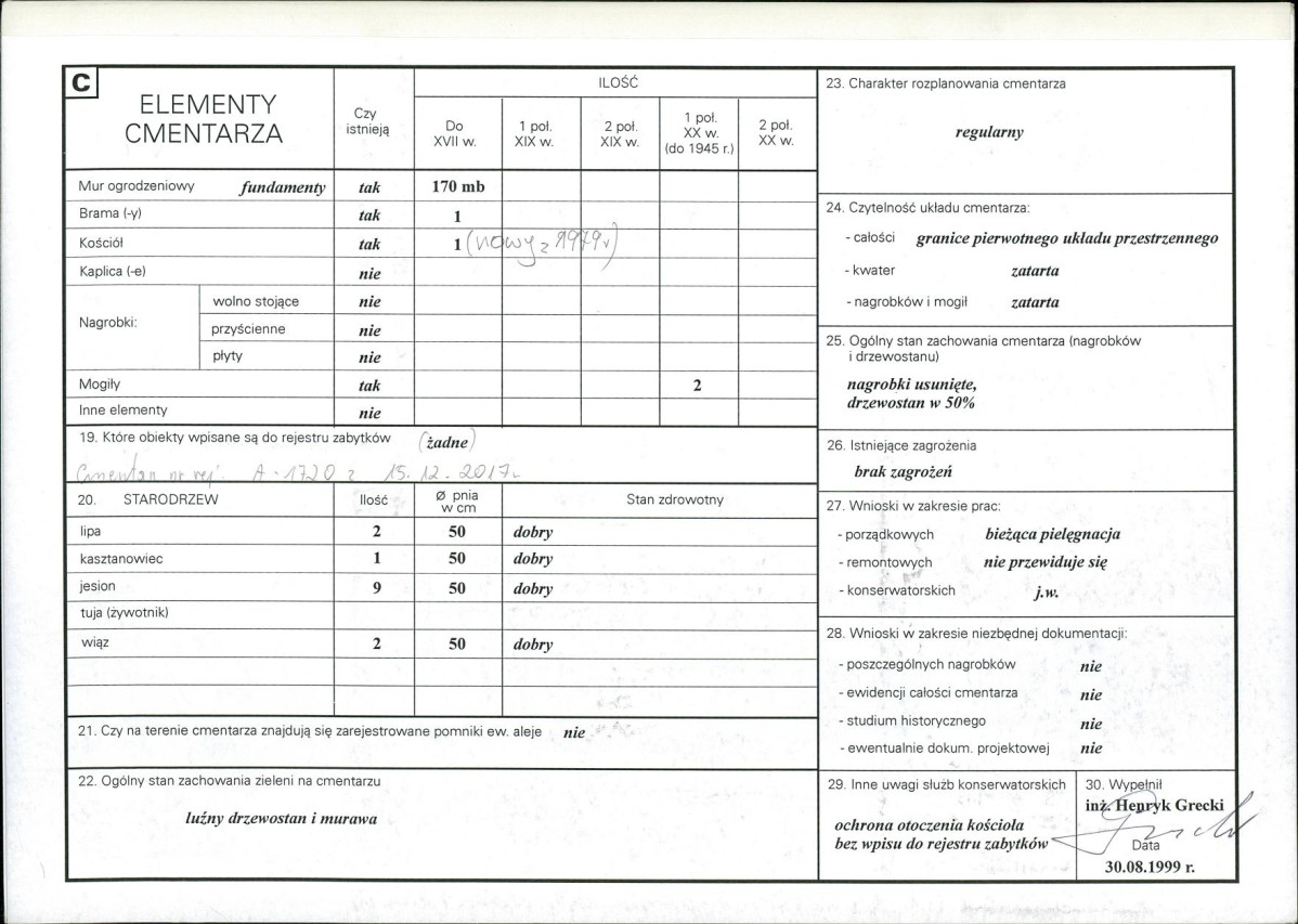 KC - Karta cmentarza, skan nr 2