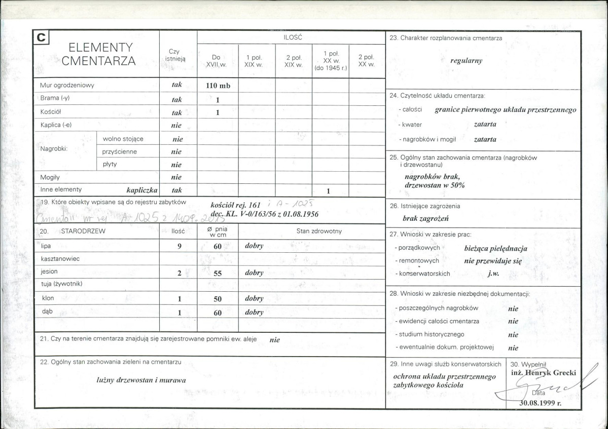 KC - Karta cmentarza, skan nr 2