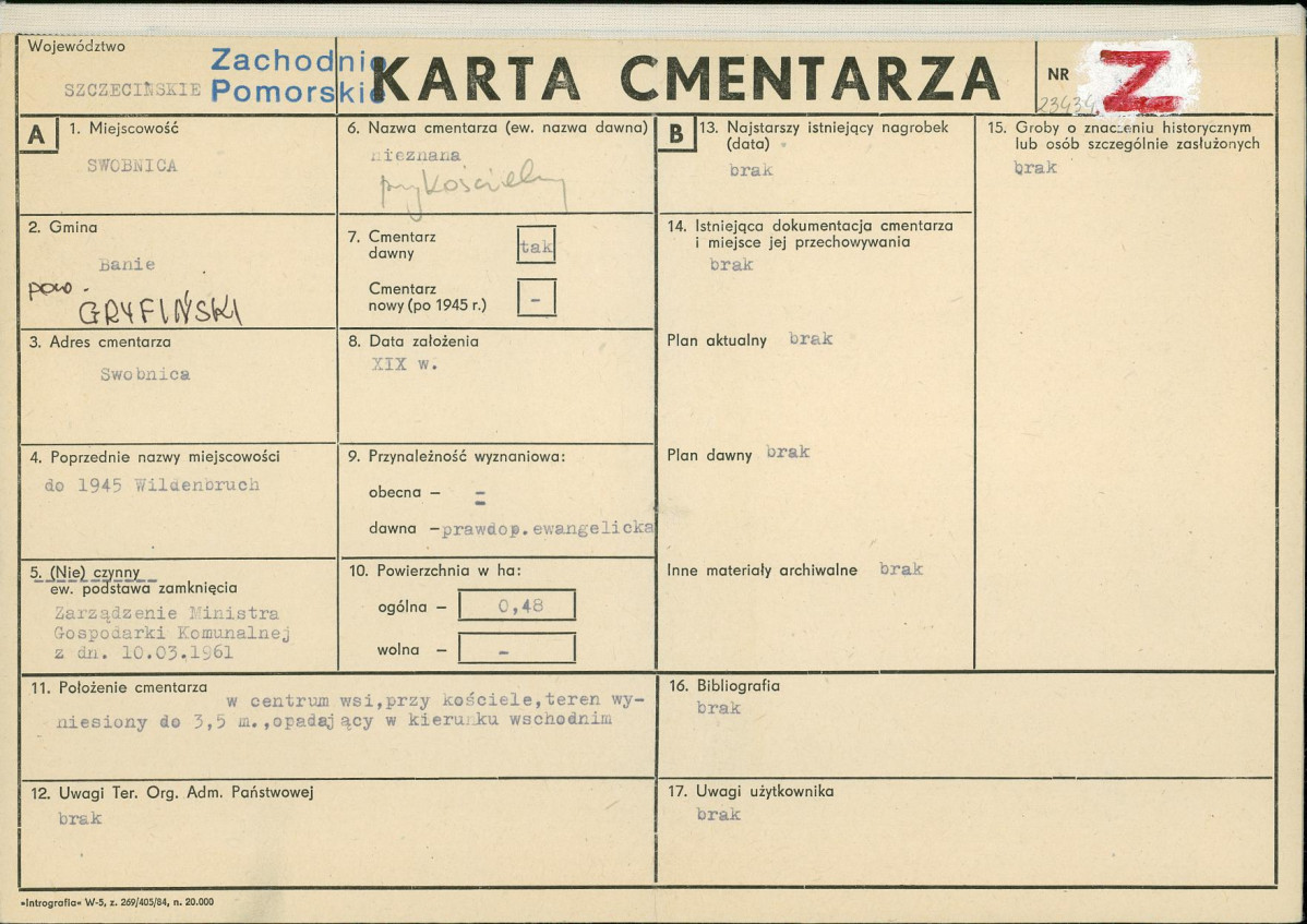 Karta cmentarza, skan nr 1