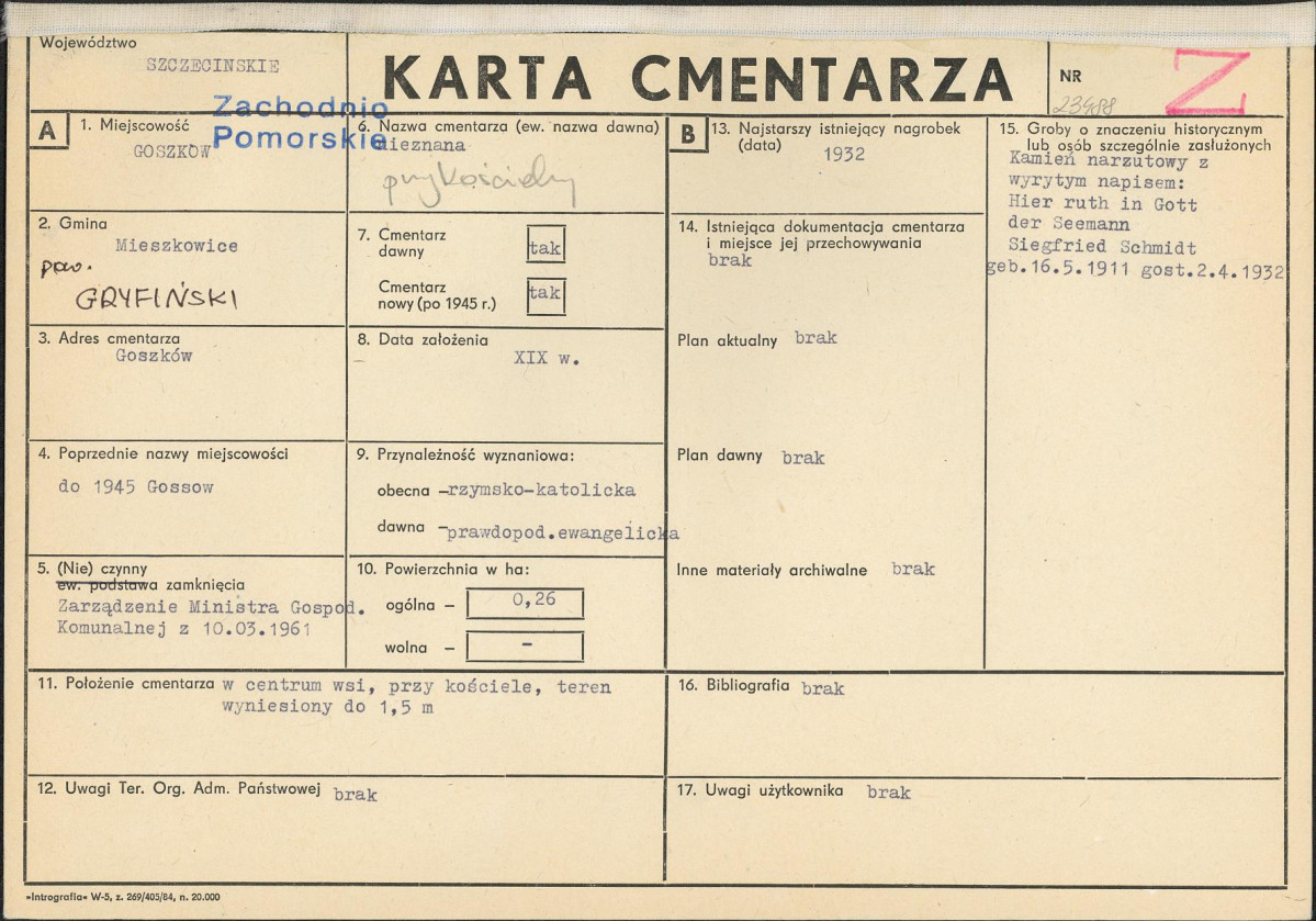 Karta cmentarza, skan nr 1