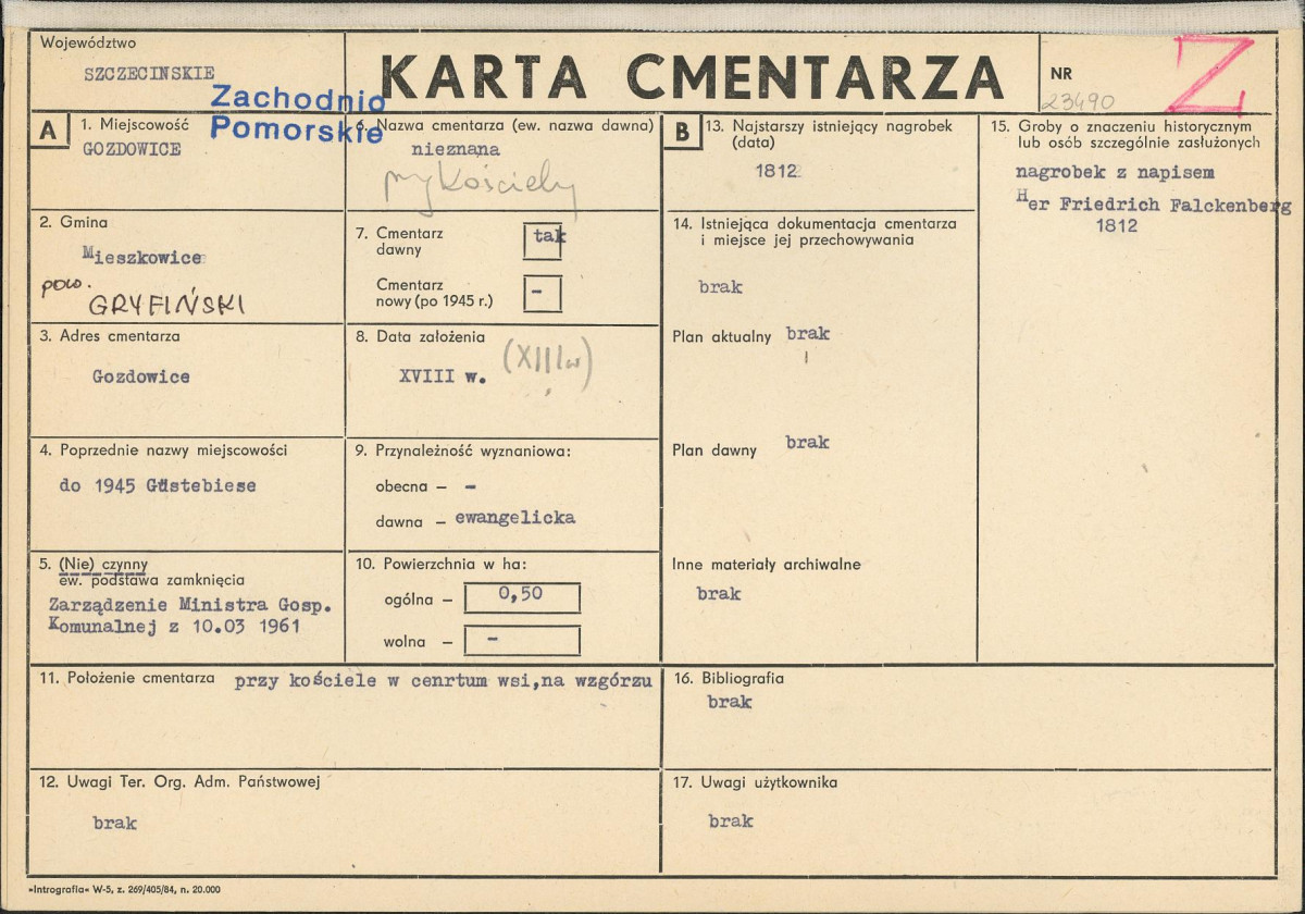 Karta cmentarza, skan nr 1