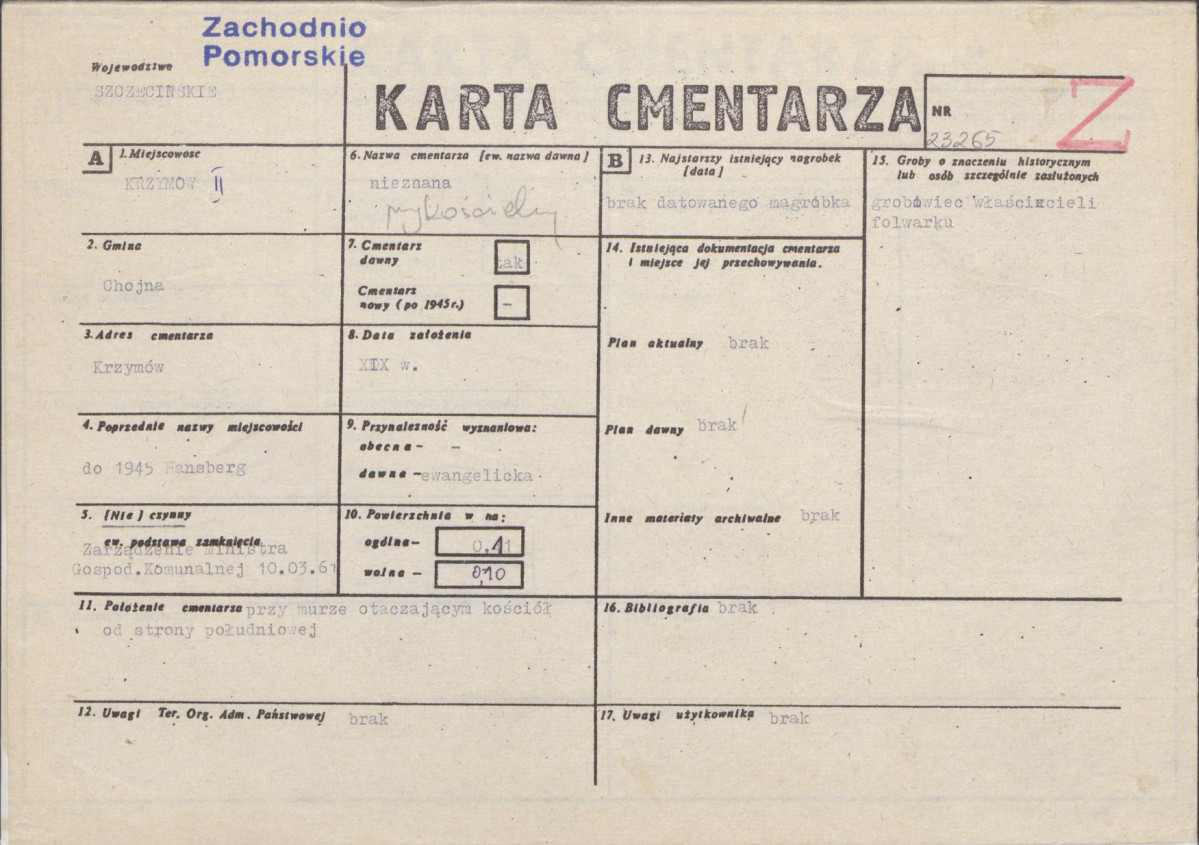 Karta cmentarza, skan nr 1