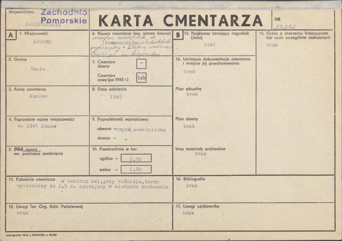 Karta cmentarza, skan nr 1