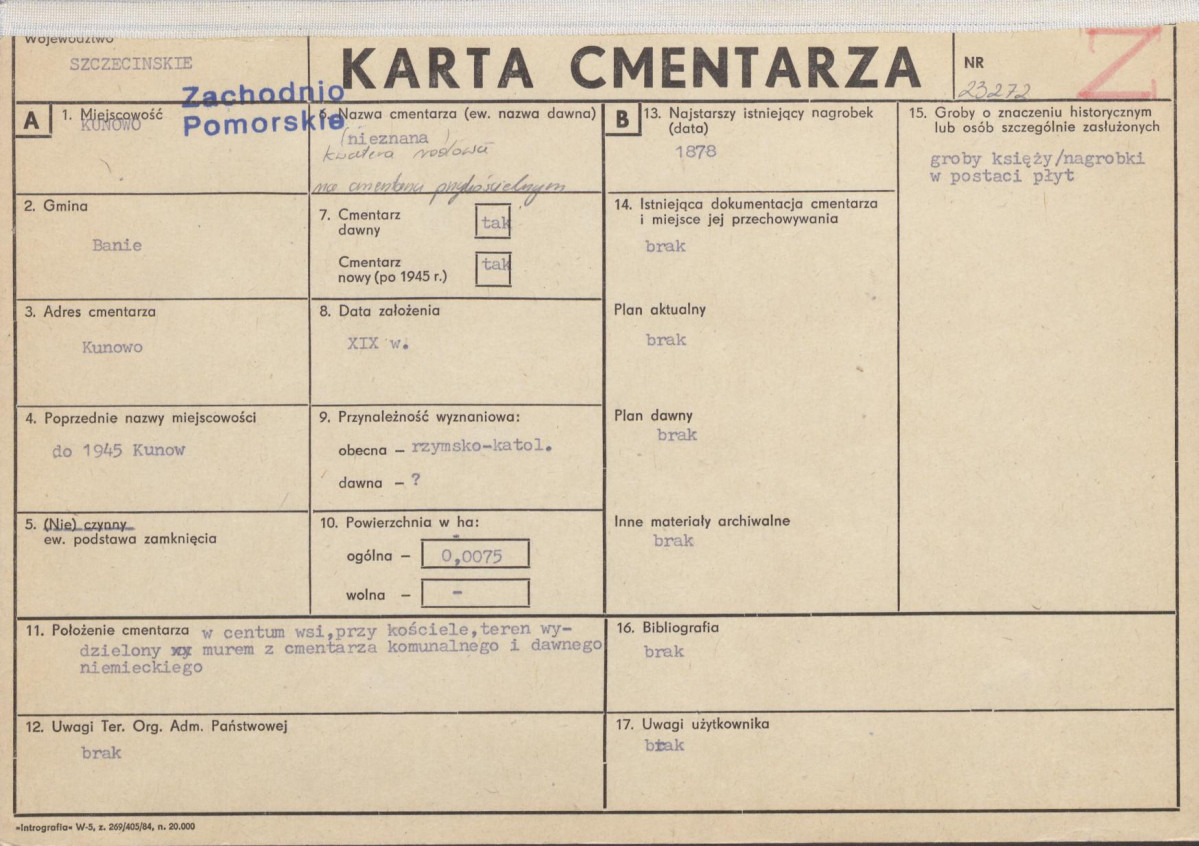 Karta cmentarza, skan nr 5