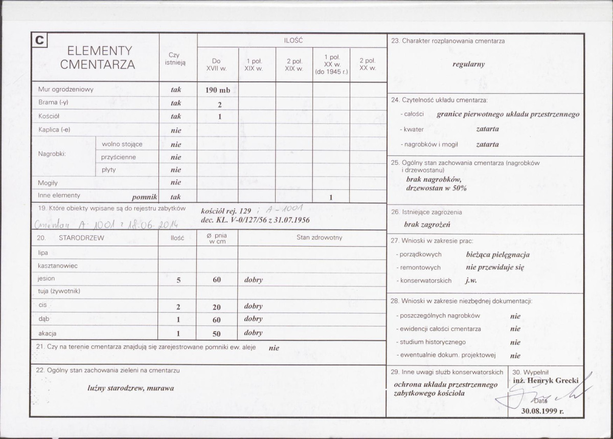 KC - Karta cmentarza, skan nr 2