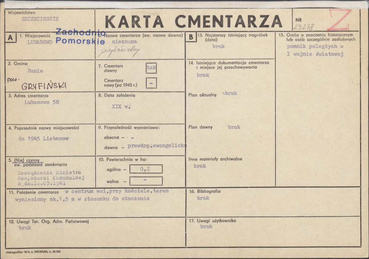 Karta cmentarza, skan nr 1