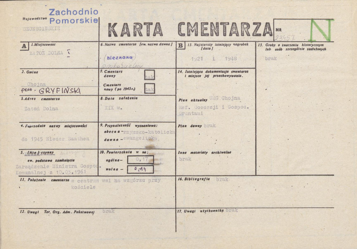 Karta cmentarza, skan nr 1