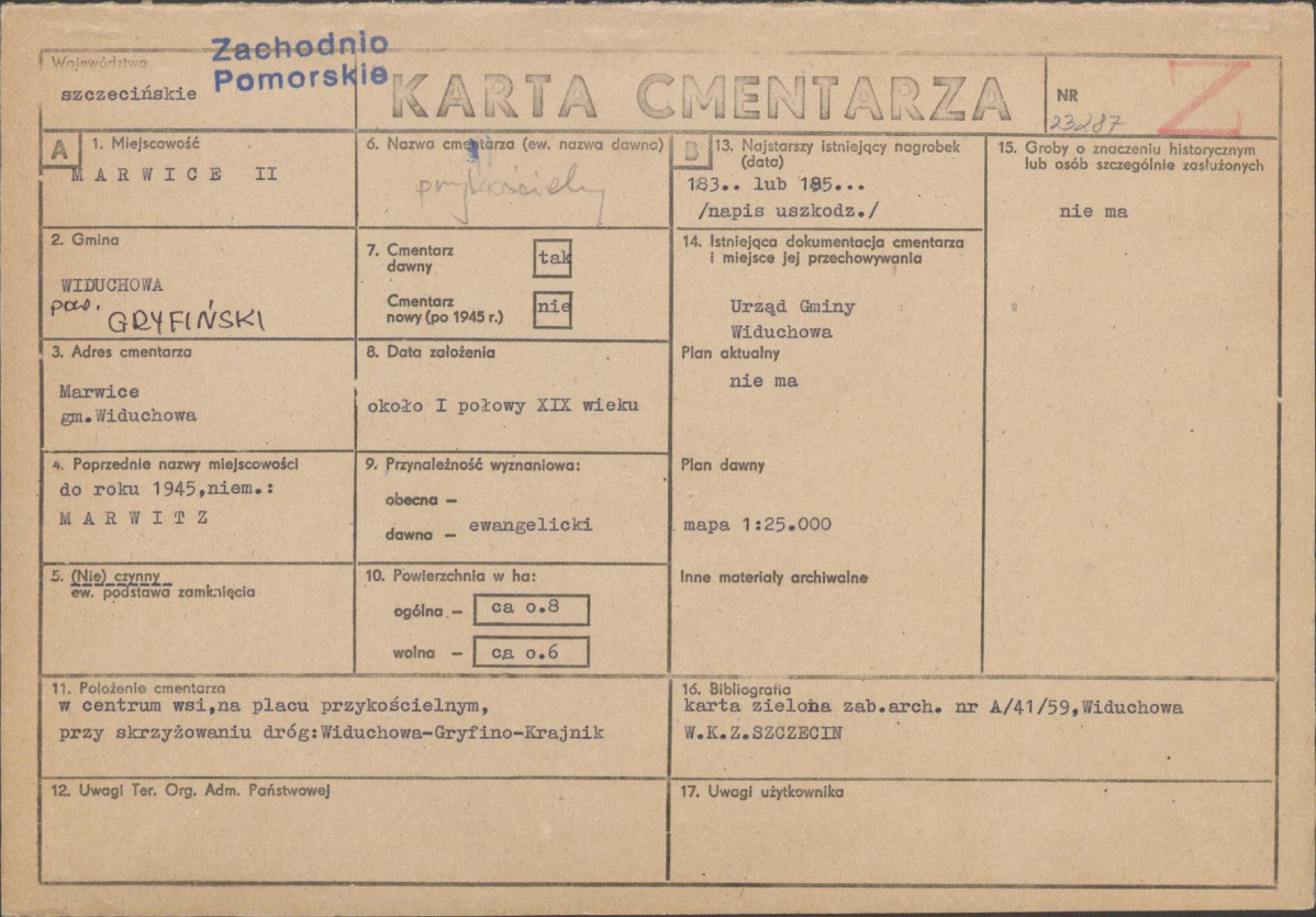 Karta cmentarza, skan nr 1