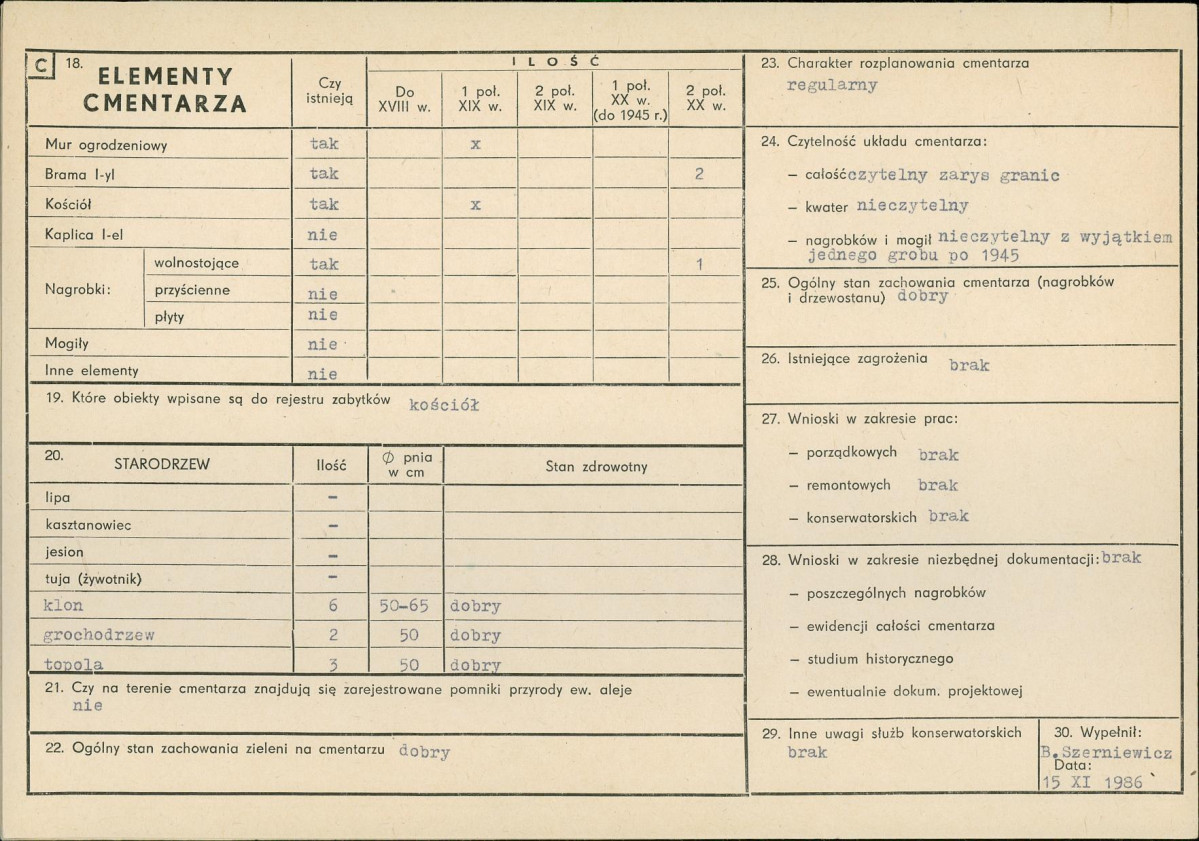 Karta cmentarza, skan nr 2