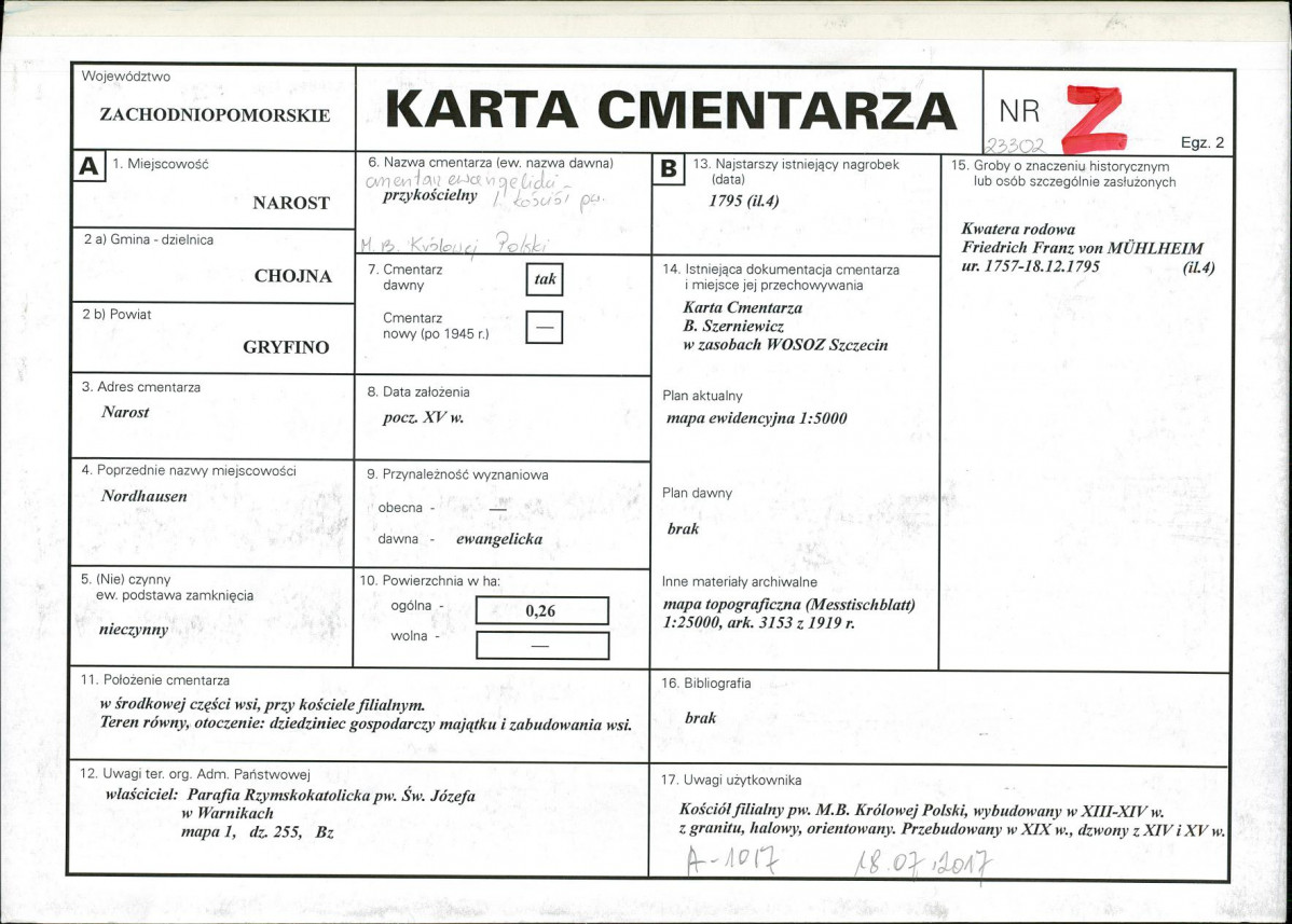 Karta cmentarza, skan nr 1