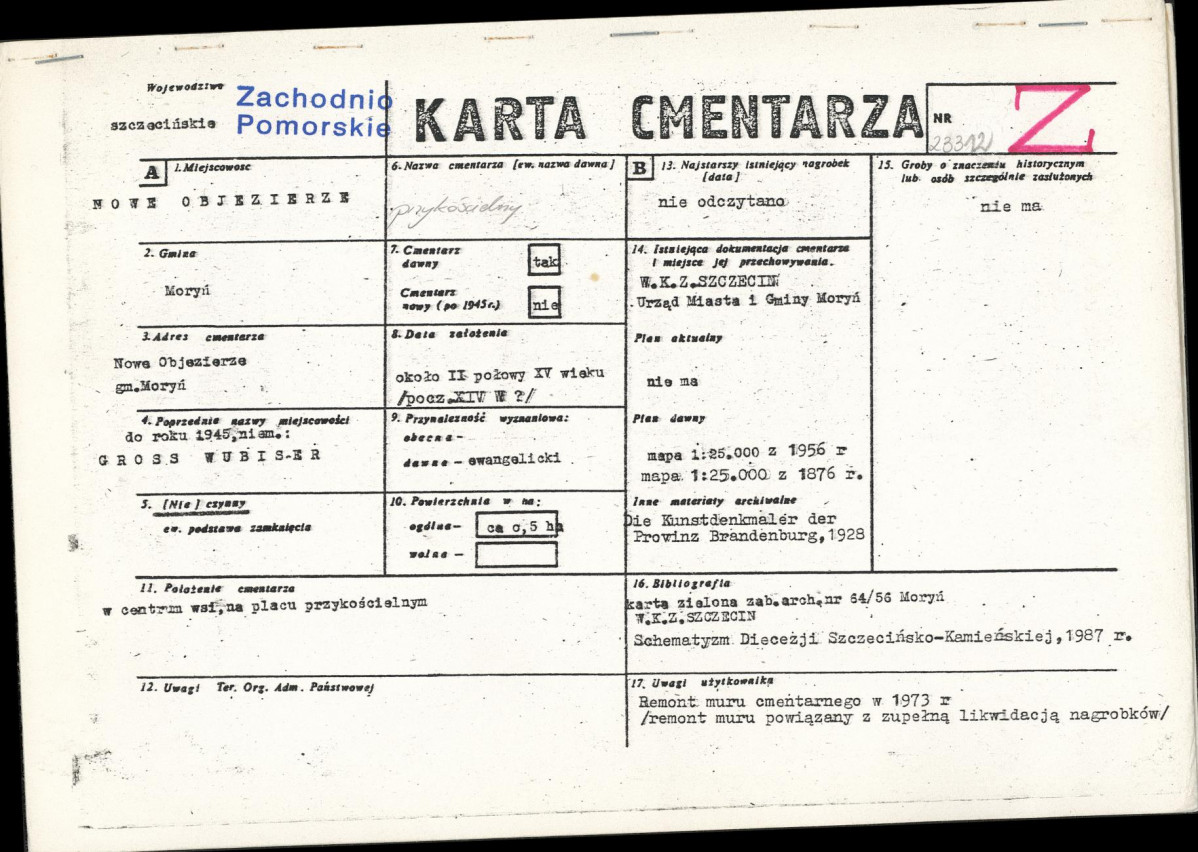 Karta cmentarza, skan nr 1