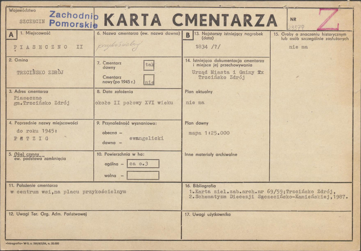Karta cmentarza, skan nr 1