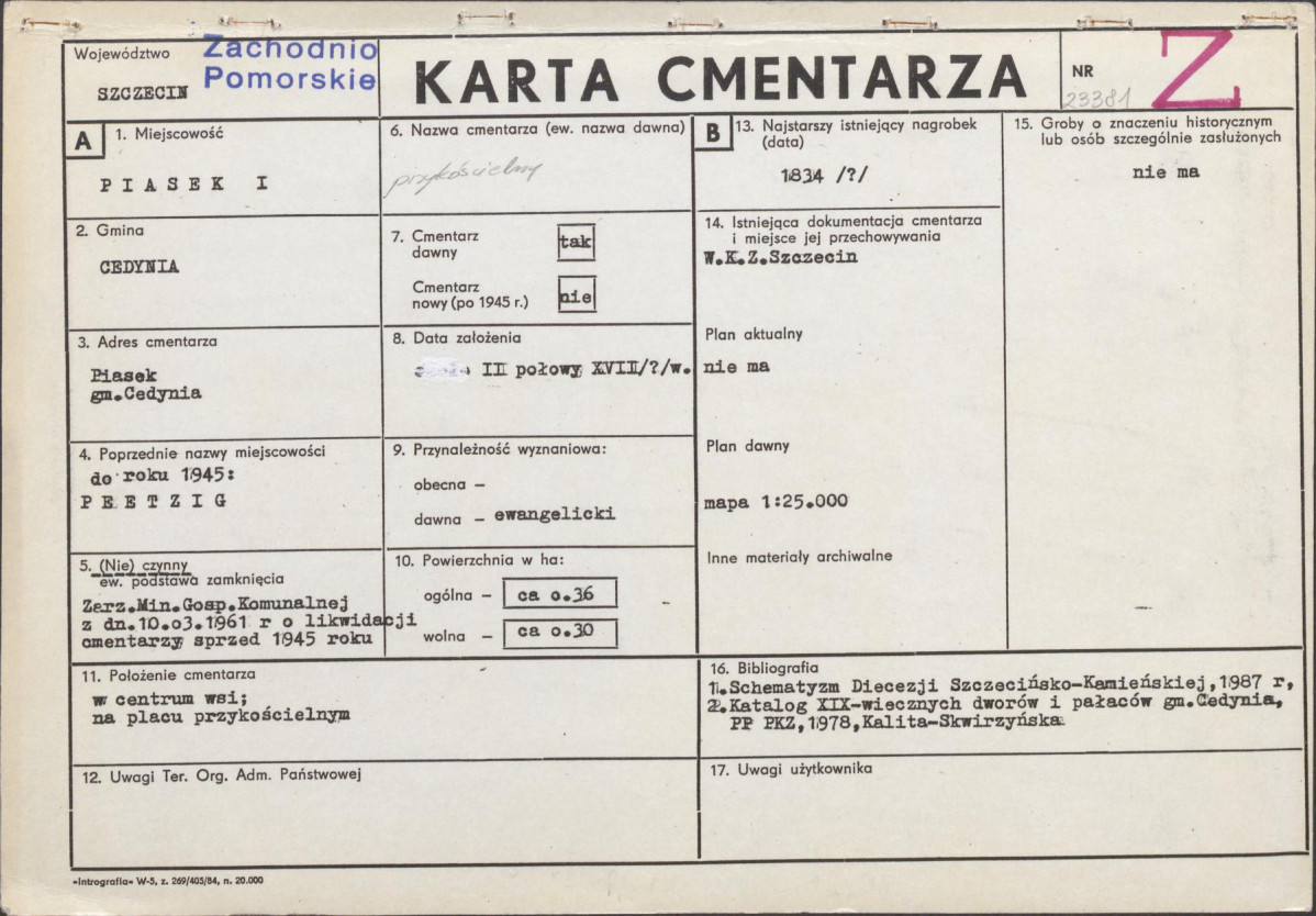 Karta cmentarza, skan nr 1