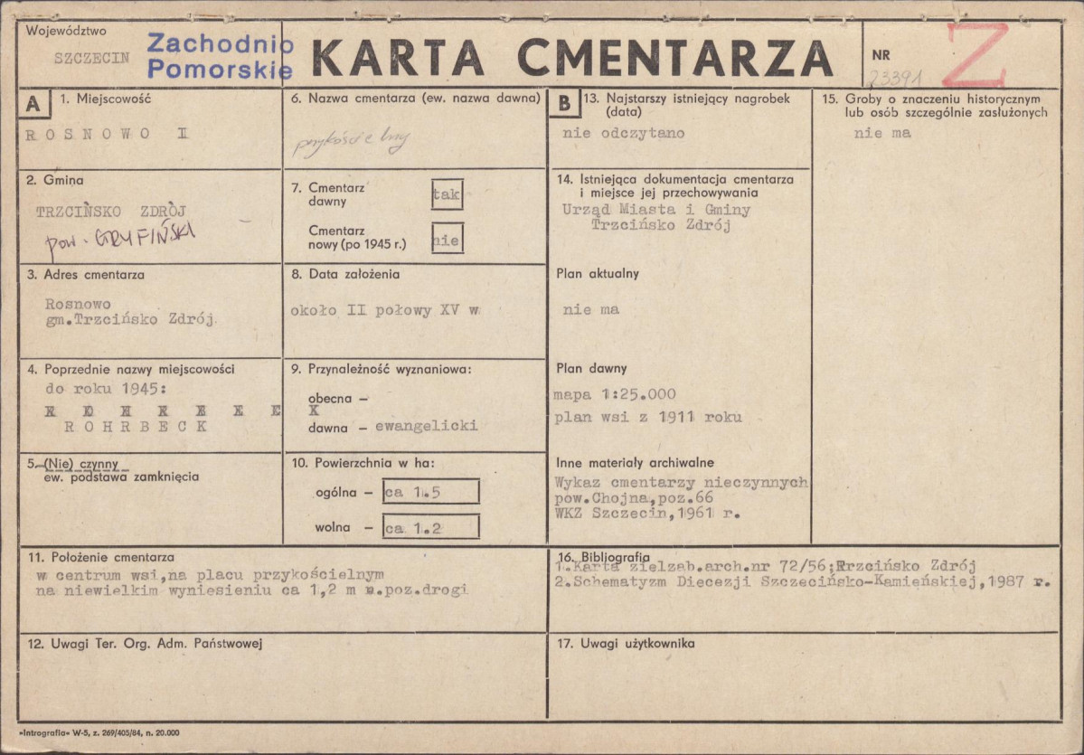 Karta cmentarza, skan nr 1