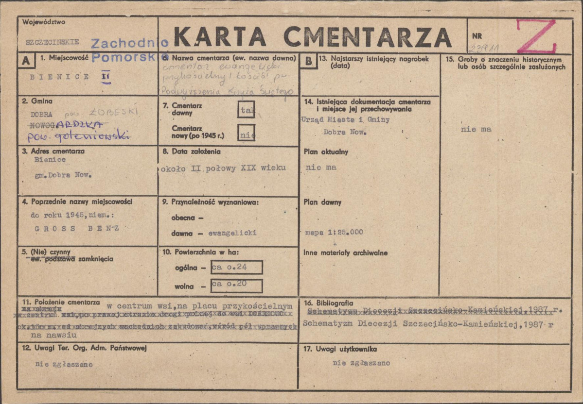 Karta cmentarza, skan nr 1