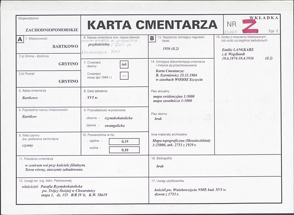 Karta cmentarza, skan nr 1