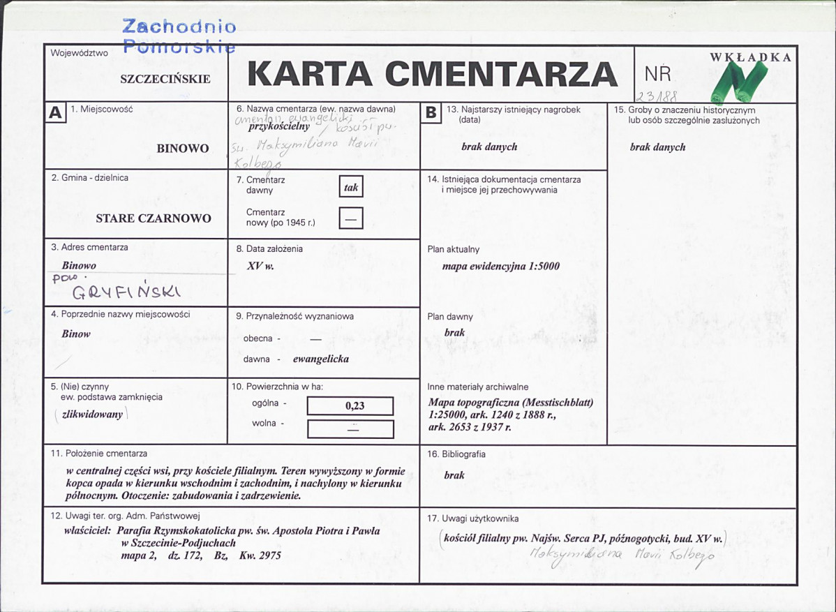 Karta cmentarza, skan nr 1