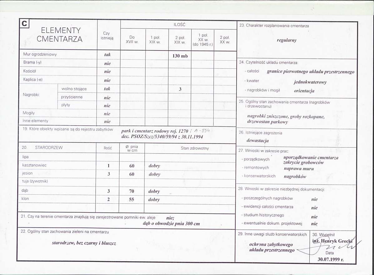KC - Karta cmentarza, skan nr 2