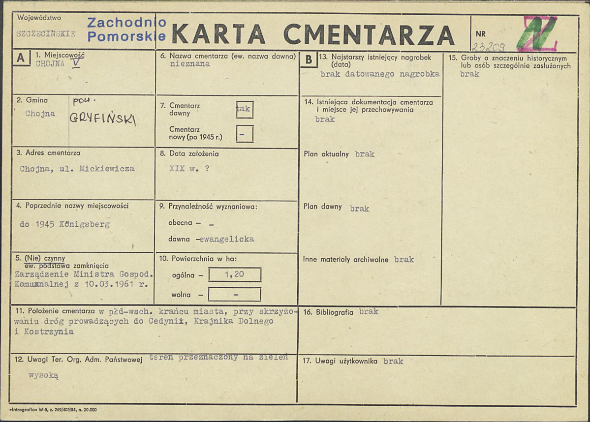 Karta cmentarza, skan nr 1