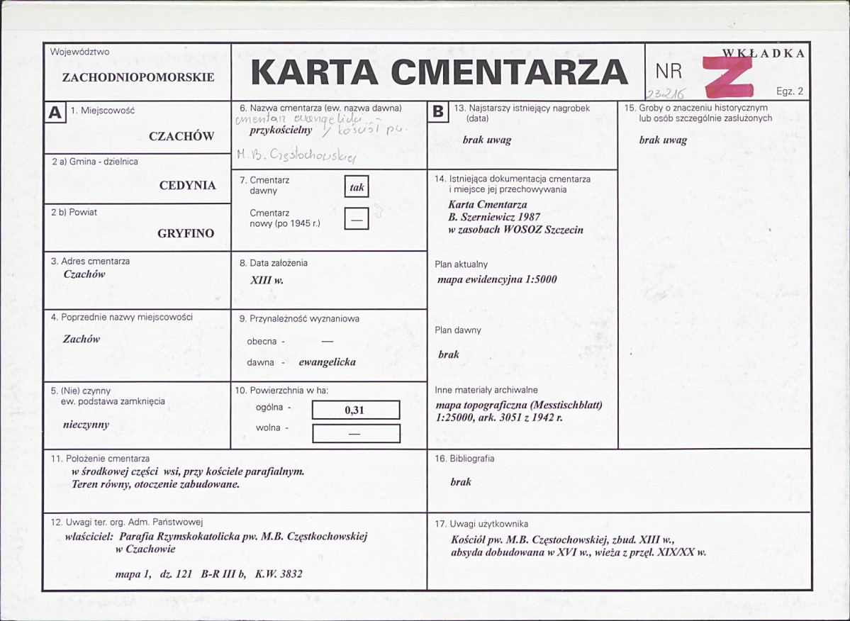 Karta cmentarza, skan nr 1