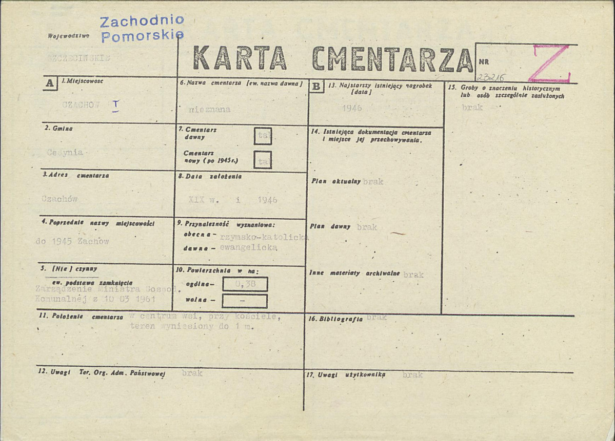 Karta cmentarza, skan nr 1