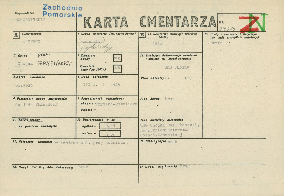Karta cmentarza, skan nr 1