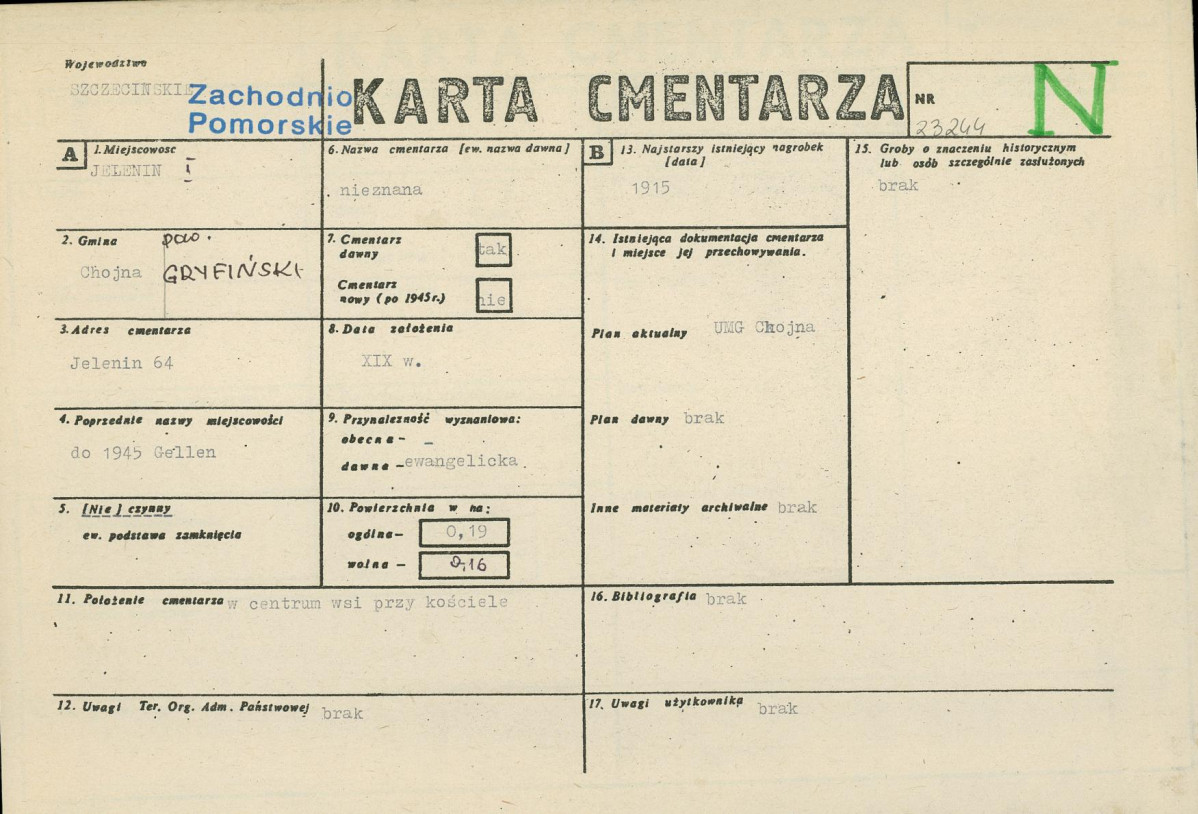Karta cmentarza, skan nr 1