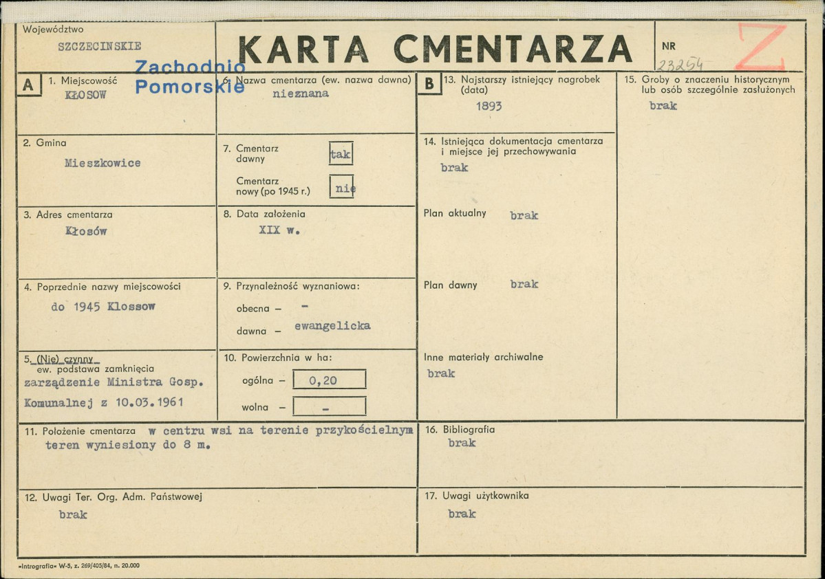 Karta cmentarza, skan nr 1