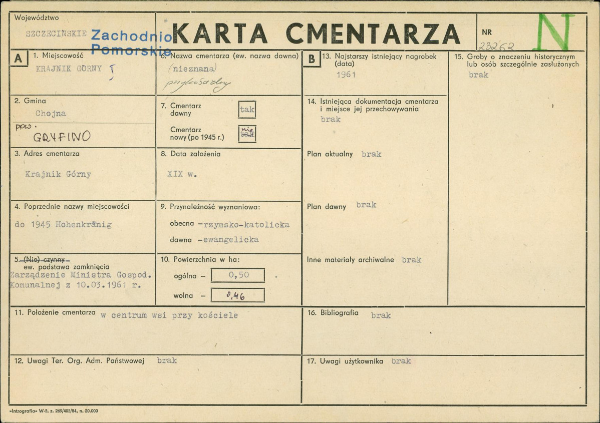 Karta cmentarza, skan nr 1