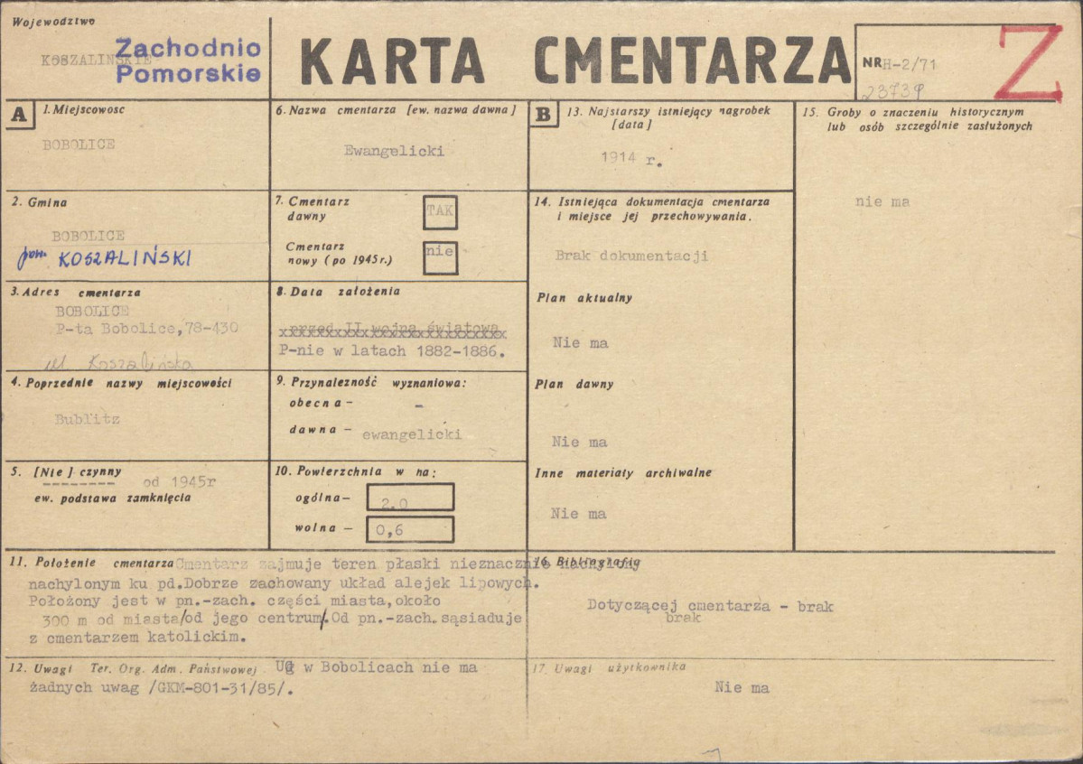 Karta cmentarza, skan nr 1