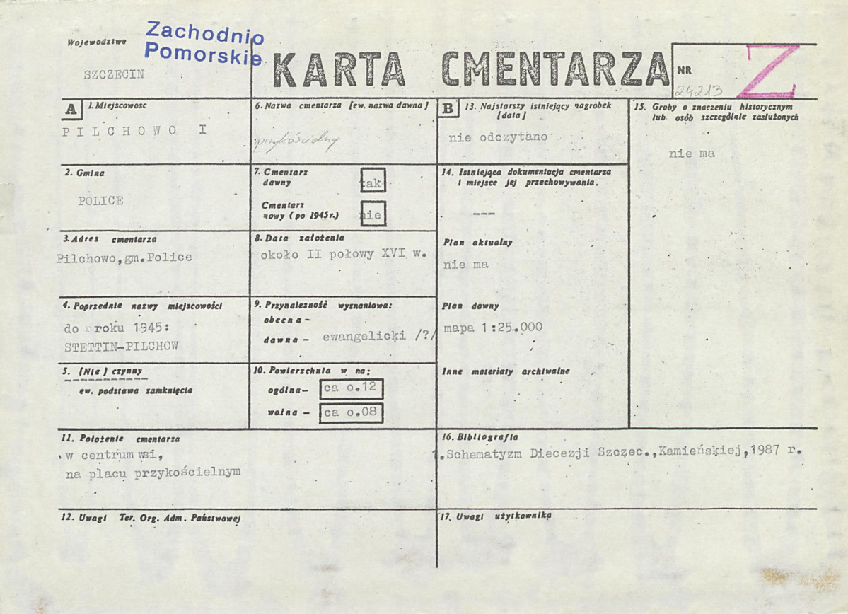 Karta cmentarza, skan nr 1
